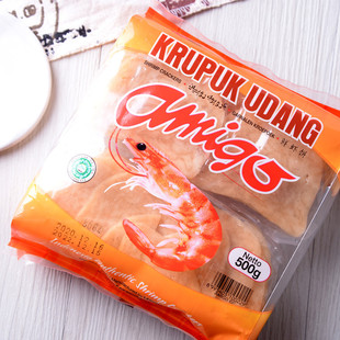 印尼亚米高大虾阿米戈虾味木薯片阿罗哈自己炸生虾片prawn slices