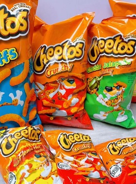 Cheetos美国玉米辣条芝士味奶酪HOT Cheese玉米泡Puffs辣味零食