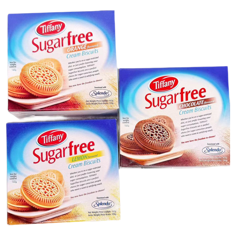 阿联少甜饼干水果味巧克力味Sugarfree CHOCOLATE Cream Biscuits