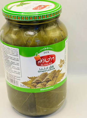叙利亚进口葡萄叶卷VINE LEAVES350G叶子Grape leaves米饭瓶装