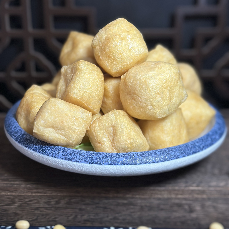 豆腐果子安徽芜湖特产油豆腐空心油豆泡麻辣烫火锅配菜