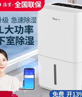 德业家用除湿机 L48A3 大功率别墅地下室抽湿机 APP智能吸湿干燥