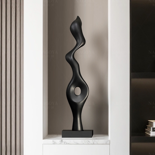 现代简约树脂雕塑瘦高款细长型壁龛装饰玄关客厅售楼处装饰摆件