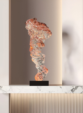 现代抽象透明树脂工艺品雕塑