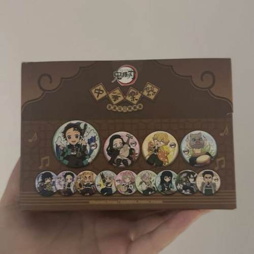 正版 鬼灭之刃中华乐器徽章周边 十周年纪念展 吧唧徽章隐藏盲盒