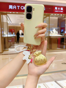 水贝足金999黄金手机挂件好运连连手机链挂件送女友闺蜜生日礼物