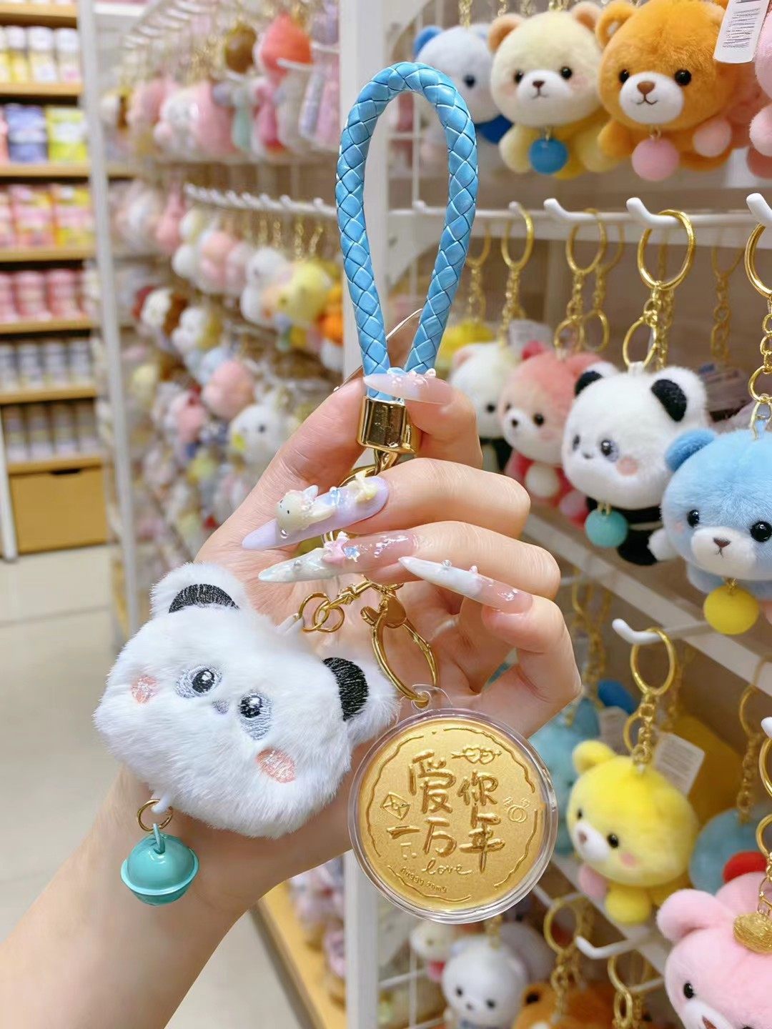 足金999小熊钥匙扣挂件手机链挂饰包包挂饰送女友闺蜜礼物,节庆用品/礼品,钥匙扣,淘宝优惠券,粉丝福利购,淘宝优惠卷