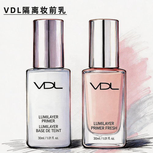 韩国VDL妆前乳隔离贝壳提亮液细腻隐形毛孔面部蓝色打底高光30ml