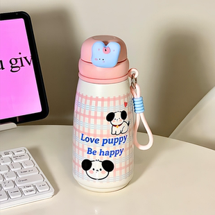 水杯子 女生可爱高颜值吸管保温杯便携随行杯316不锈钢2025新款