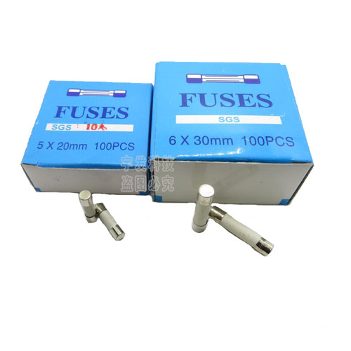 陶瓷保险丝管 5x20/6*30mm 0.1A/1A/2A/3A/4A/5A/6A/8A/10A 250V