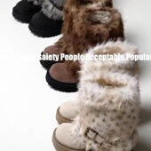 EYGPAP2025冬季 两穿雪地靴厚底5cm增高防水防雪防滑保暖加厚女靴