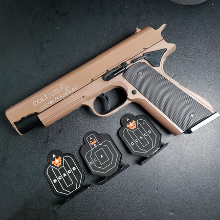 1911机械连发抛壳合金属软弹枪格洛克手枪仿真男孩玩具枪反吹模型