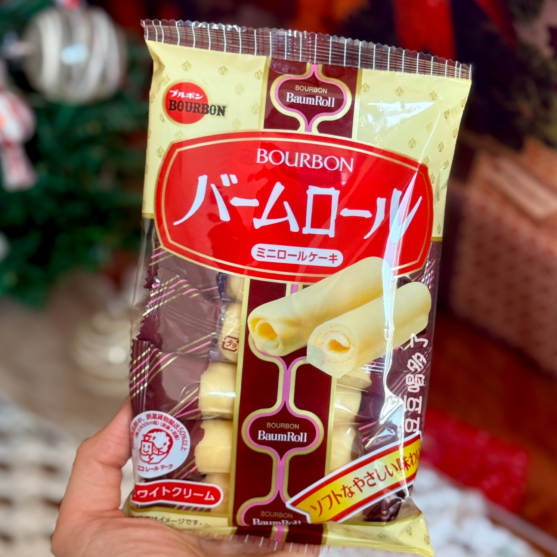 现货日本本土Bourbon布尔本波路梦忌廉奶油迷你蛋糕卷零食7枚