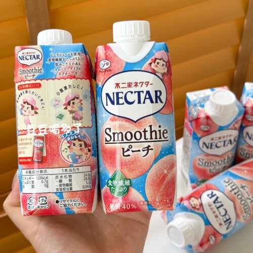 数量限定 现货日本不二家Nectar膳食纤维白桃果汁饮料330ml