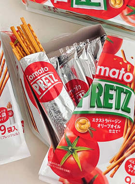 现货 日本格力高PRETZ百力滋番茄沙拉味Pocky饼干棒零食8袋入