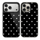 Pro Max防摔手机壳创意14 13时尚 17air潮牌小众保护套 现货CASETiFY正品 黑底白色波点适用苹果iPhone16