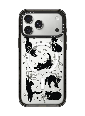 现货CASETiFY正品丝带黑色猫咪适用苹果iPhone16/17 Pro Max防摔手机壳轻奢15/14/13/air可爱卡通潮酷保护套