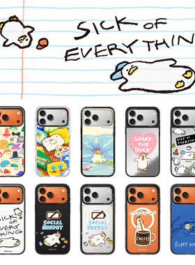 现货CASETiFY正品艺术家联名SSEBONG躺平鸭适用苹果iPhone17Pro Max防摔手机壳卡通16/15/14/air治愈趣味13套