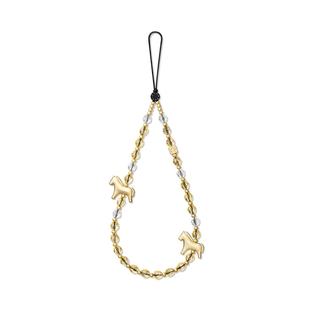 现货正品CASETiFY金属小马串珠手机链条新年马到金来手机装饰挂件