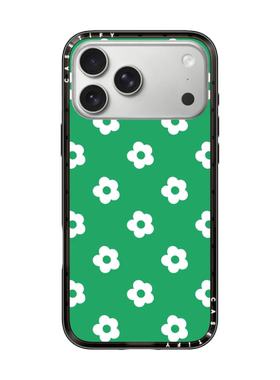 现货CASETiFY绿底白色小雏菊适用苹果iPhone17 pro max磁吸防摔手机壳洋气16/15/14/13清新小花air小众保护套