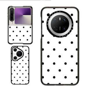 Mate60 X保护套 多蒂白底圆点适用华为Pura Pura 时尚 70Pro Ultra Pro防摔手机壳P70 经典 现货CASETiFY正品