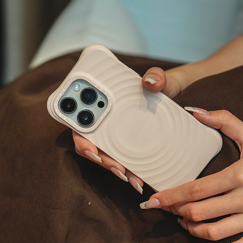 现货CASETiFY自然纯色波漾壳适用苹果iPhone15/16简约磁吸magsafe手机壳网红17 air时尚硅胶17 pro max保护套