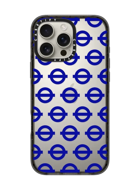 现货正品CASETiFY联名伦敦地铁管线圆角图案蓝色适用苹果iPhone16 pro max磁吸手机壳15/14/13个性潮流保护套