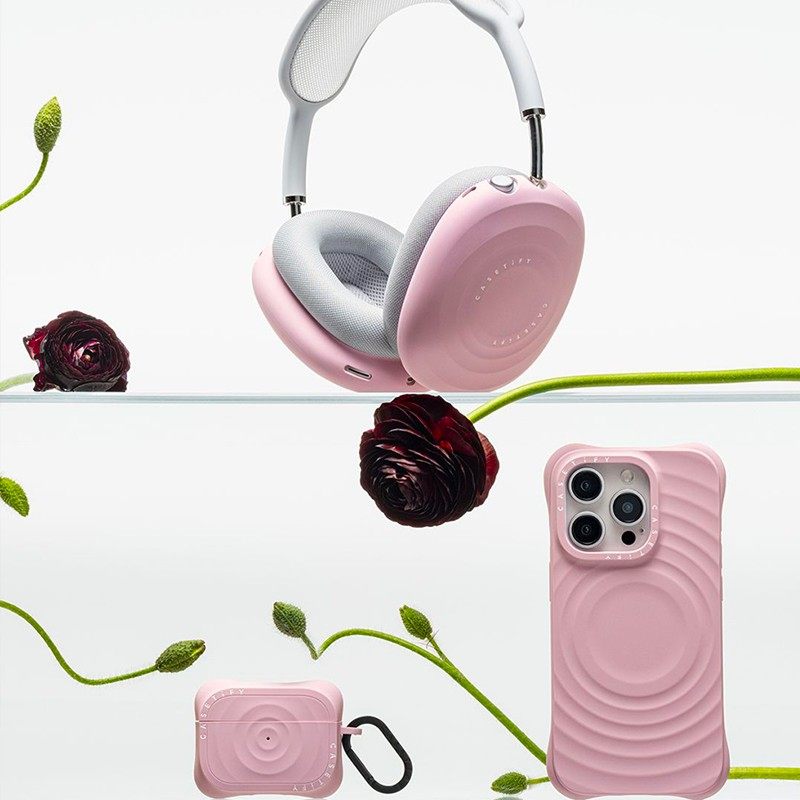 现货正品CASETIFY樱花粉色波漾适用iPhone15/16 pro max水波纹硅胶磁吸mageafe手机壳小众14/13清新明星同款