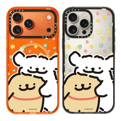 现货CASETiFY正品线条小狗适用苹果iPhone16/17 Pro Max可爱大脸照手机壳创意14/13时尚17 air轻奢15艺术家套