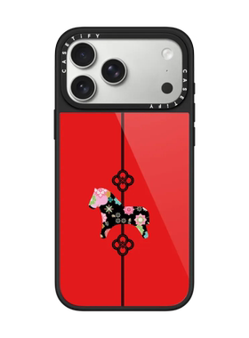 现货CASETiFY正品幸运结与吉祥马适用苹果iPhone 16/17 Pro Max防摔手机壳时尚马年15/14/13/air新春大红色套