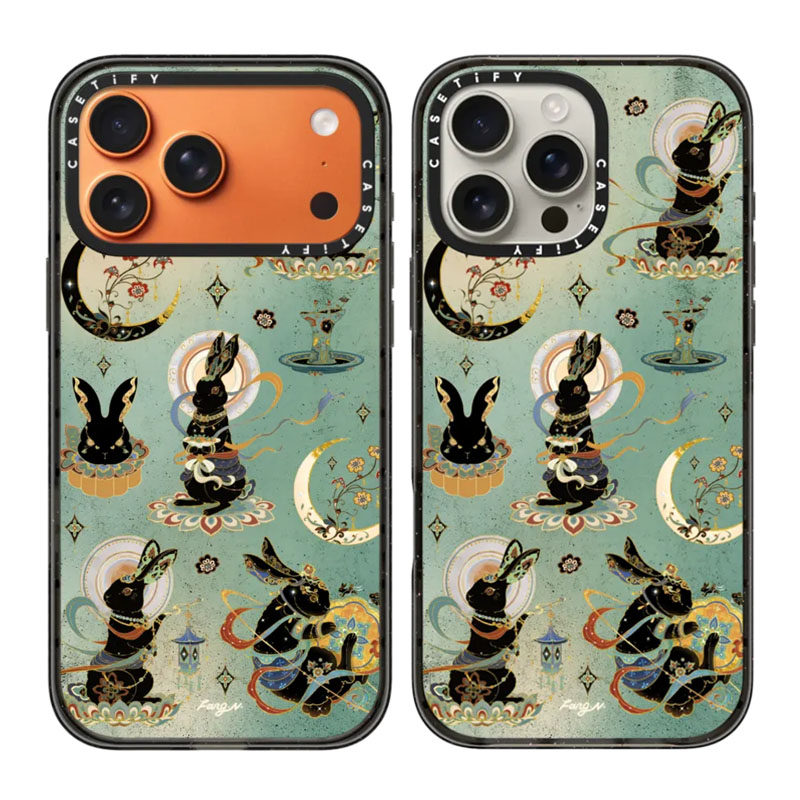 现货CASETIFY正品敦煌玉兔绿色适用苹果iPhone16/17Pro Max复古国风手机壳15/14/13/17air高端中秋梦幻保护套