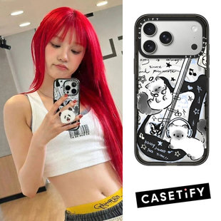 Pro 17air创意个性 CASETiFY正品 保护套 摇滚猫猫适用苹果iPhone16 现货宋雨琦同款 Max防摔手机壳时尚