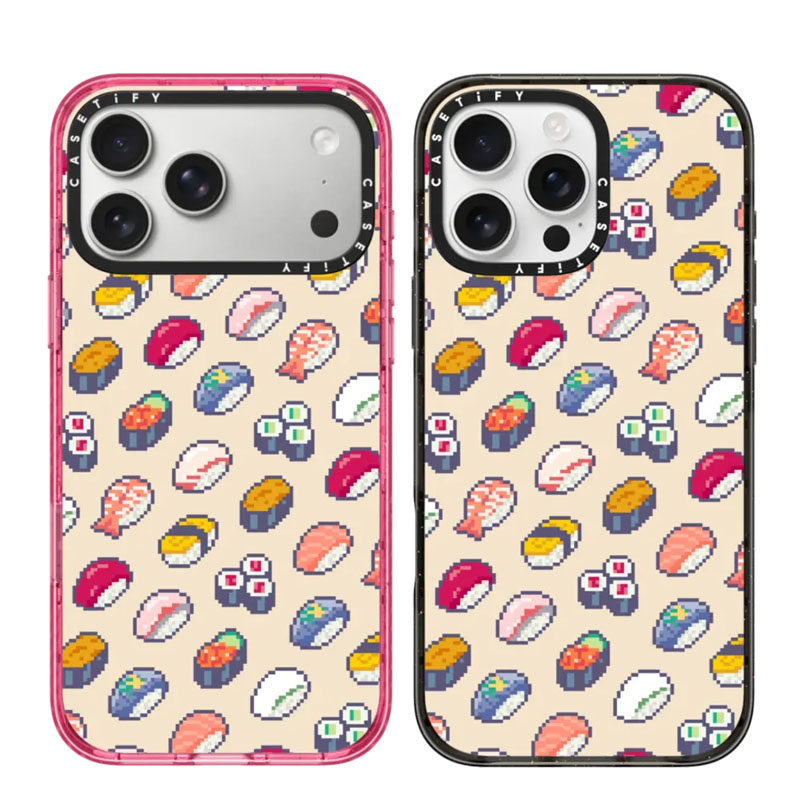 现货CASETiFY正品寿司像素香槟梦适用苹果iPhone16/17Pro Max防摔手机壳时尚15/14/13/air清新高端甜美保护套