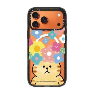 现货CASETiFY正品花团迷你喵适用苹果iPhone16/17 Pro Max防摔手机壳卡通15/14/13好看air治愈插画艺术保护套