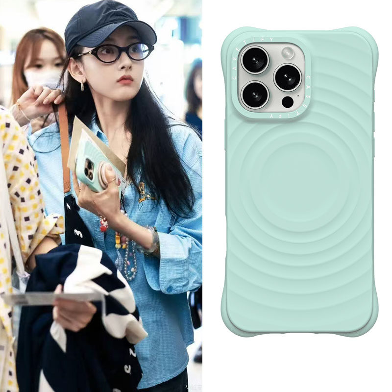 宋祖儿同款青山玉波漾壳正品CASETiFY适用苹果iPhone 17 pro max清新磁吸手机壳16明星同款17air超火波浪壳套