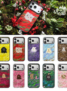 现货CASETiFY正品艺术家联名Young Lee软萌小动物适用苹果iPhone17 pro max色彩画布手机壳16/15/14/13文艺套