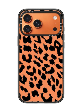 现货CASETiFY正品橙色底黑色豹纹适用苹果iPhone17 pro max磁吸手机壳个性时尚16/15/14创意时尚air保护套13