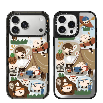 CASETiFY蓝色波浪边高级感手机壳