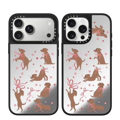 CASETiFY小狗与蝴蝶结卡通手机壳