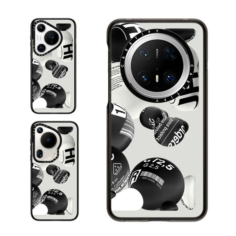 现货CASETiFY正品黑白流体适用华为Pura 80 Pro防摔手机壳/Mate70 Pro Ultra轻奢风pro+艺术潮流高级感保护套