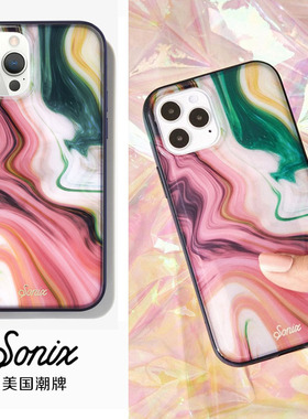 sonix欧美潮牌苹果适用iphone 15 pro max轻奢玛瑙大理石手机壳 时尚创意高级ins网红小红书轻奢小众14保护套