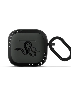 黑色大王蛇casetify正品适用苹果Airpods Pro 2代无线蓝牙耳机保护套Airpods 3/4代时尚高级艺术ins风潮牌壳