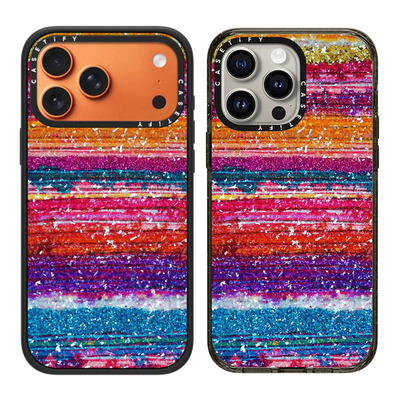 CASETIFY彩色细闪织线闪亮手机壳