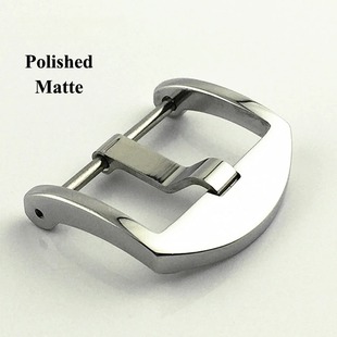 适配沛纳海胖大海表扣实心加厚不锈钢抛光磨砂螺丝针扣20/22mm