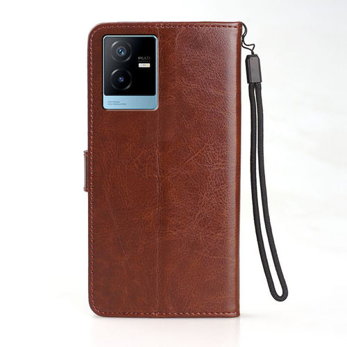 适用VIVOV2164KA手机壳6.58英寸IQOOZ6X外壳翻盖保护套皮夹iqooZ6X插卡ipooZ6X男士艾酷Z6X全包iqqoZ6X钢化膜