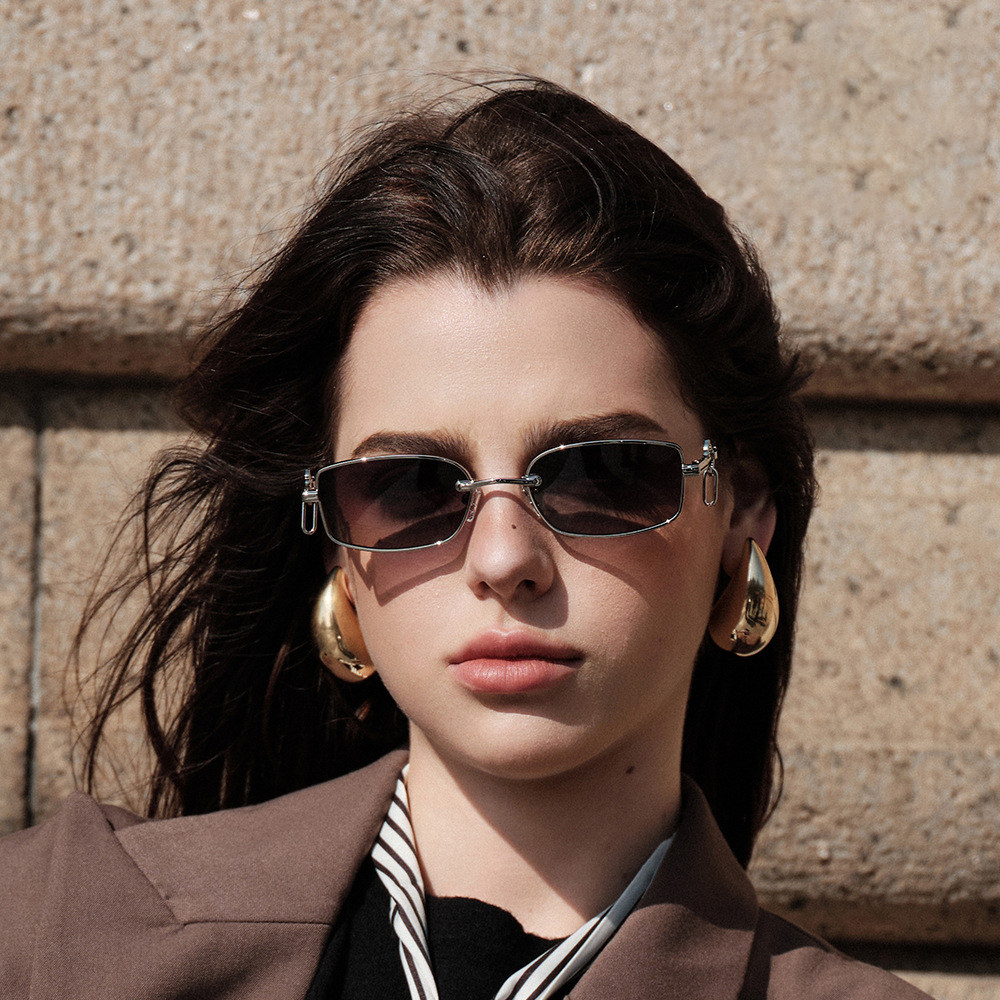 新款复古方框个性墨镜女金属偏光太阳镜男防外线开车驾驶拍照眼镜