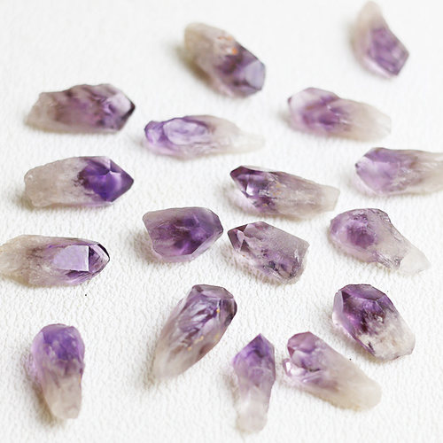 天然紫水晶骨干原石矿石标本紫晶牙单尖原石晶牙diy吊坠项坠发簪