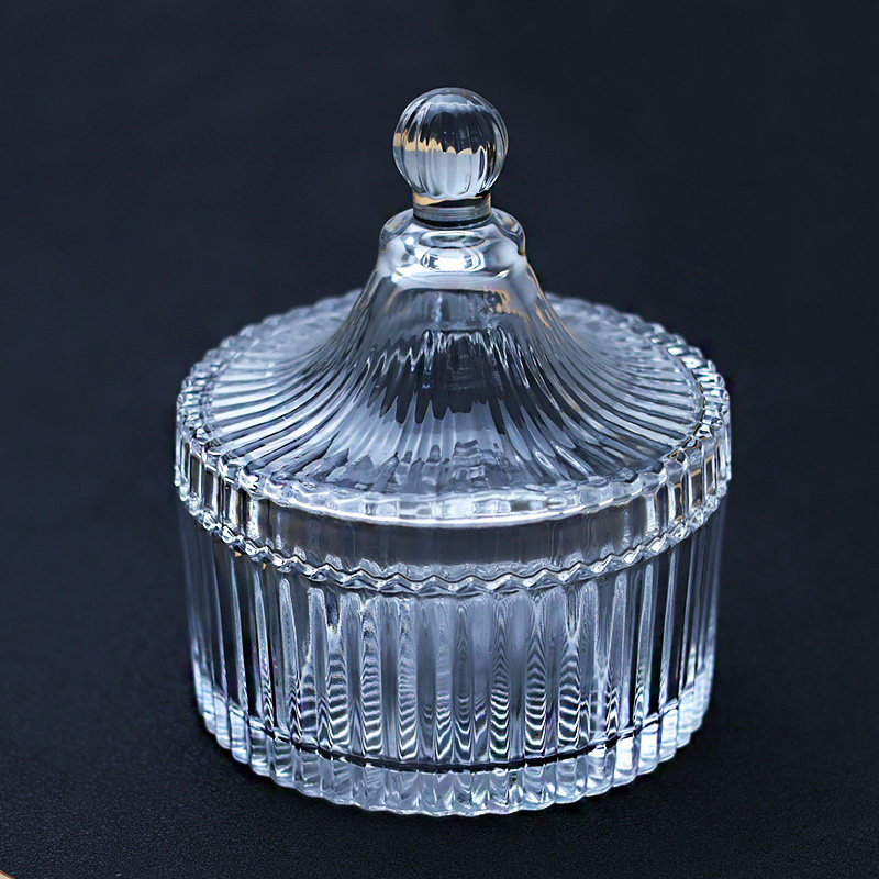 复古玻璃糖果罐透明首饰收纳蒙古包消磁碗容器器皿饰品收纳盒