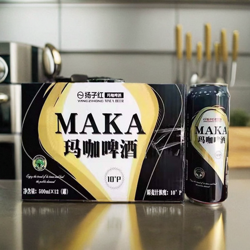 扬子啤酒玛咖原浆啤酒500MLx12罐易拉罐整箱330ml x24瓶黄啤包邮