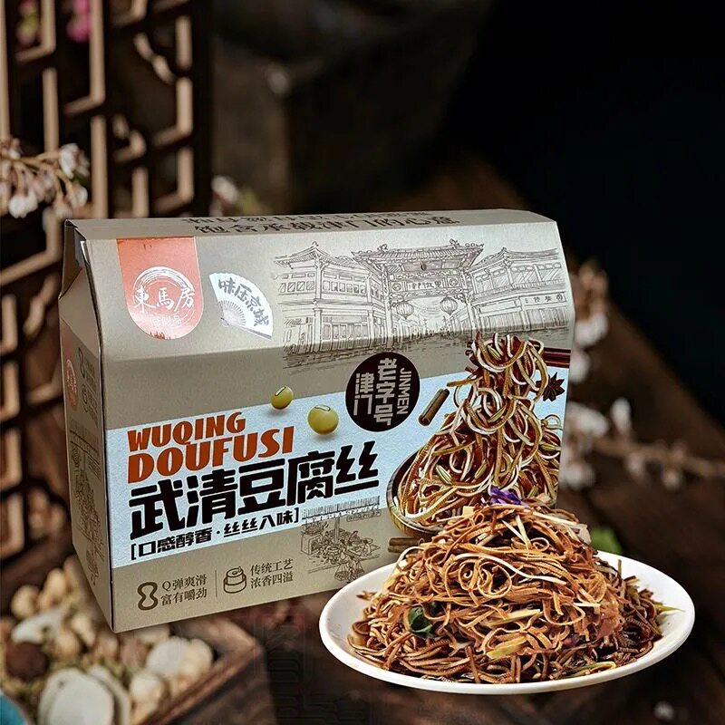 天津特产东马房武清豆腐丝皮卷丝凉拌炒菜500g*1袋火锅豆制品五香